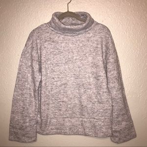 A New Day Heather Light Grey Turtle Neck Sweater